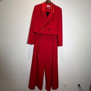 Size: XL Red Saint Art New York Suit Cropped Blazer New